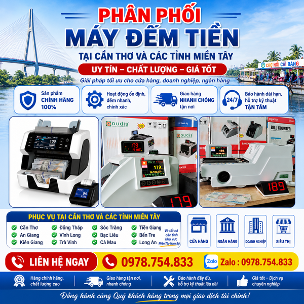 Máy đếm tiền miền tây
