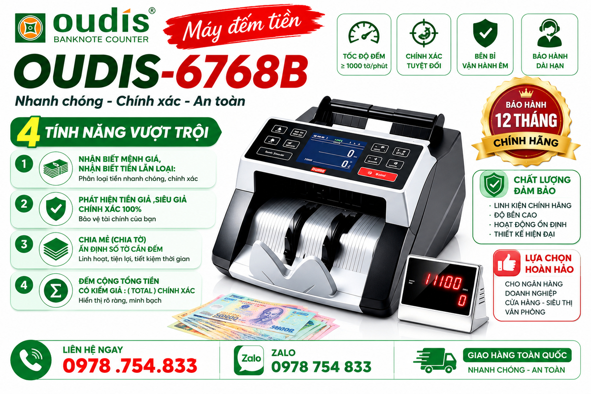 Máy đếm tiền Oudis 6768B