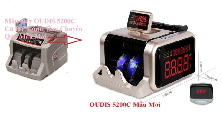 Máy đếm tiền Oudis 5200C Mành số lớn